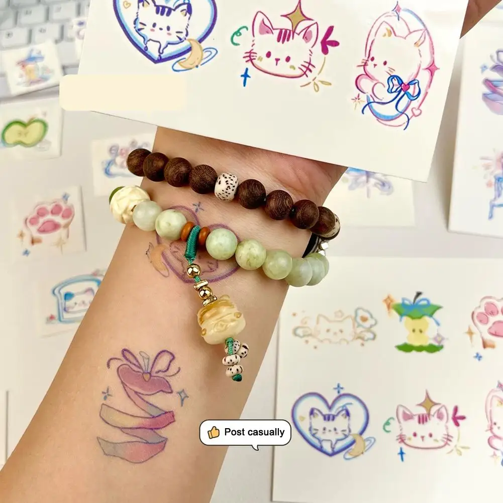 

Tattoo Stickers Fashion Cute Girl Waterproof Washable Toxic Party Stickers Non Anime Gift F4Z2