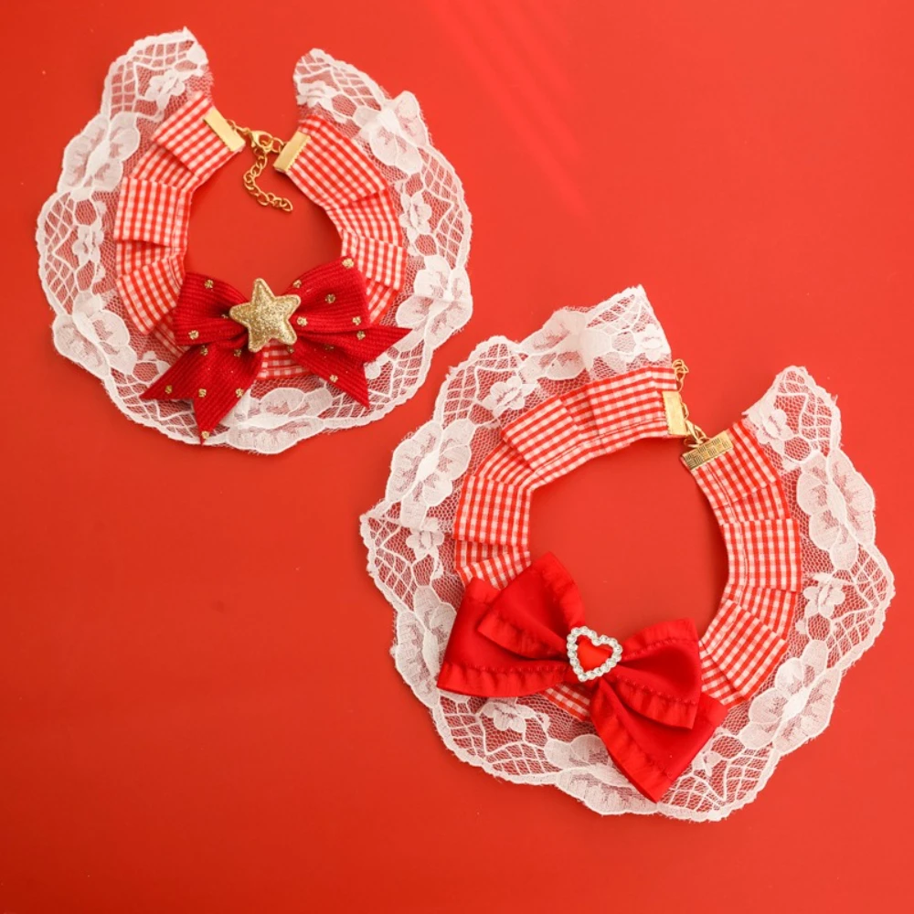 Babero bandana anti saliva para perros y gatos – Estampado corazones - imagen 3