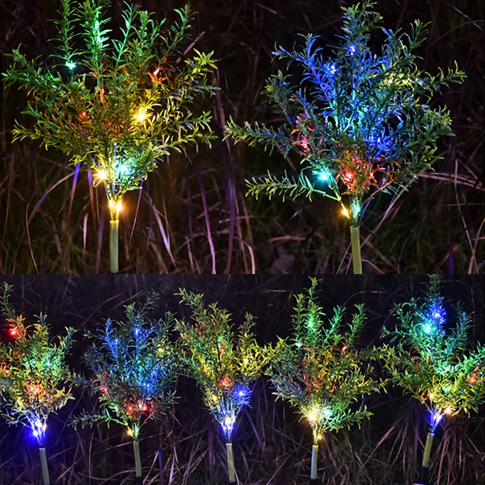 Solar Powered Tree Light for Outdoor Garden Patio Deck Walkway Decoration Battery DC Palm Tree Light