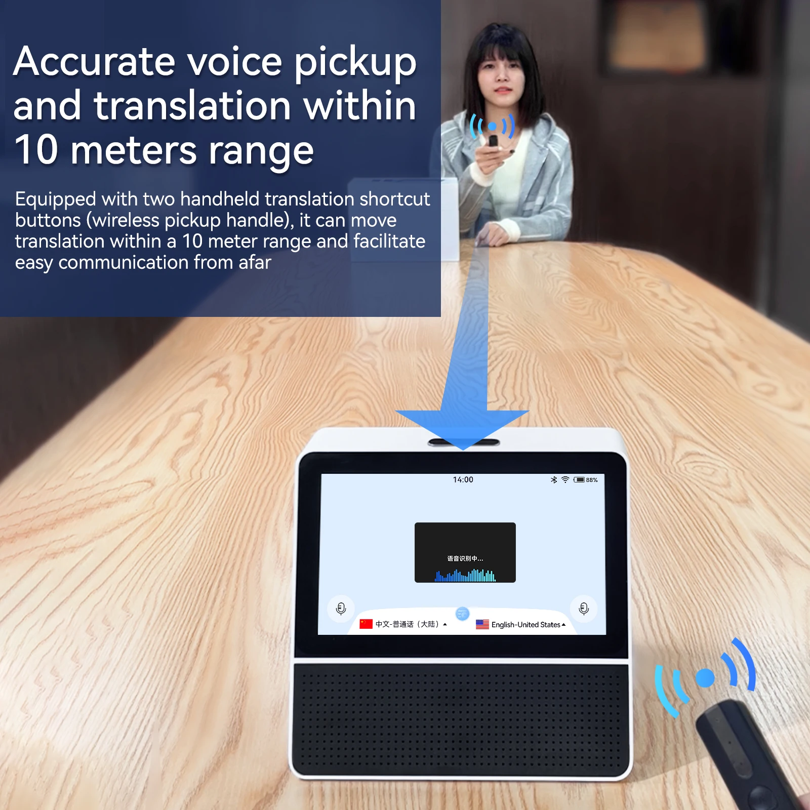 RK-X7 Multi-Language Translator Dual Screen Business Translation Tool for Cross-border Business Exchanges Hospitals Exhibitions