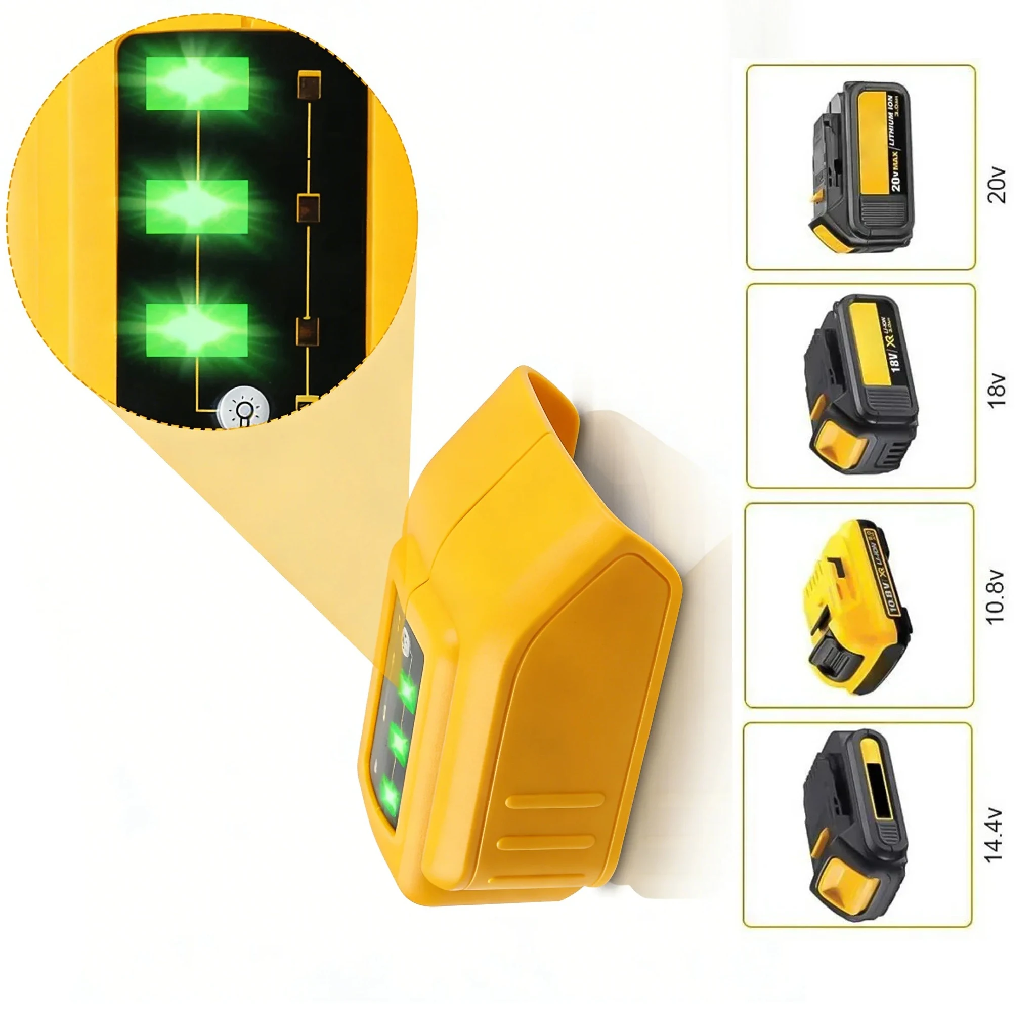 

DCB090 Converter USB Charger For DEWALT 14.4V 18V 20V Li-ion Battery Converter USB Charging Adapter Power Supply
