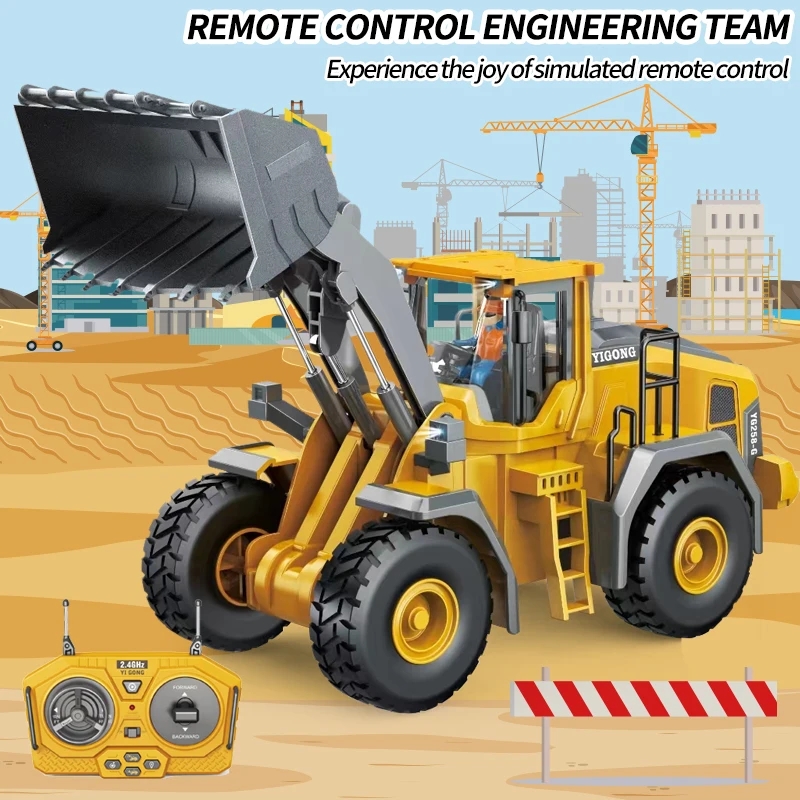 Hot Sale 2.4G HZ 1/24 Scale 11-Channel Alloy Remote Control Excavator RC Cars Digger Supper Real Engineering Excav