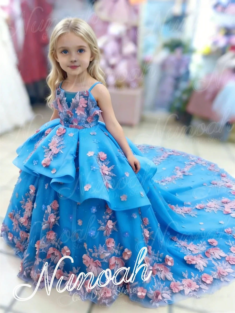 robes-de-demoiselle-d'honneur-bleues-pour-mariage-avec-bretelles-et-appliques-en-dentelle-pour-fete-d'anniversaire-de-fille-robes-de-princesse-pour-premiere-communion-personnalisables