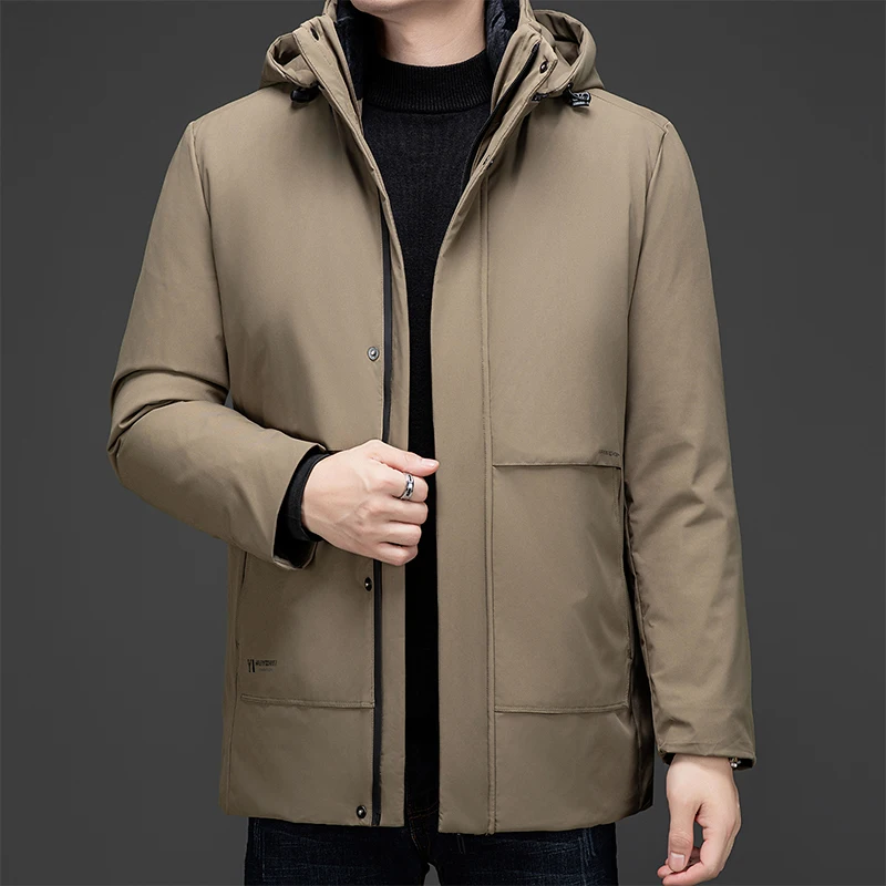 

2025 Winter Thicken Warm Parkas for Men Windproof with Hood Outerwear Coat Outdoor Casual All-match Male Clothes Stylish Quality
