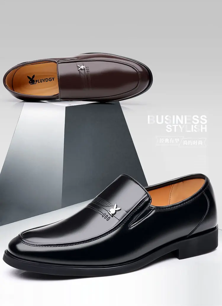 2026 Herren Casual Kunstleder Slipper mit Weicher Sohle, Business Casual Bequeme Büroschuhe, Gehschuhe – Detail 3