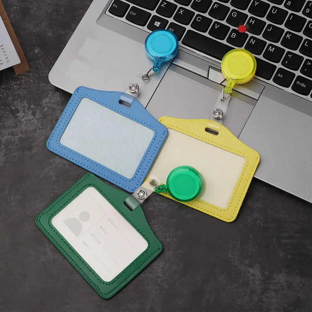 Wholesale Worker Identity Tag with Retractable Reel Protective Shell ID Card Holder Badge Case