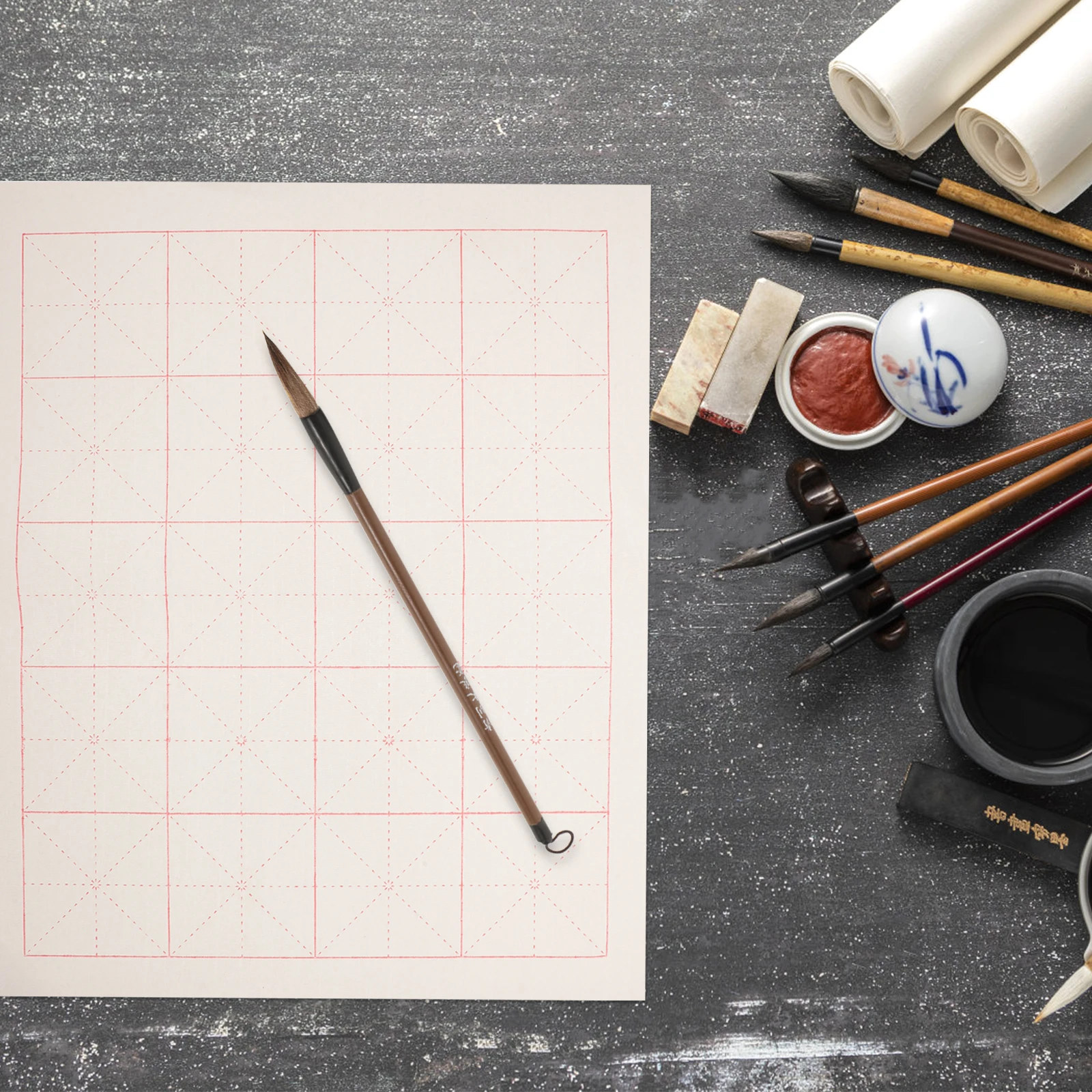 

12pcs Calligraphy Set Chinese Ink Brush Sturdy Writing Brush For Chinese Painting Calligraphy Traditional Pen Cultural Art