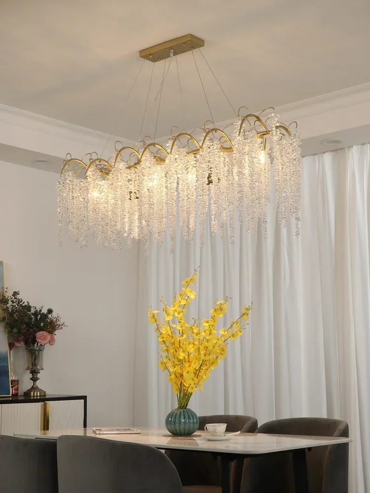 Tassel Branch Ceiling Chandeliers Dining Room Living Dining Room Pendant Lamp Home Decor Hanging Light Morden LED Luster Fixture
