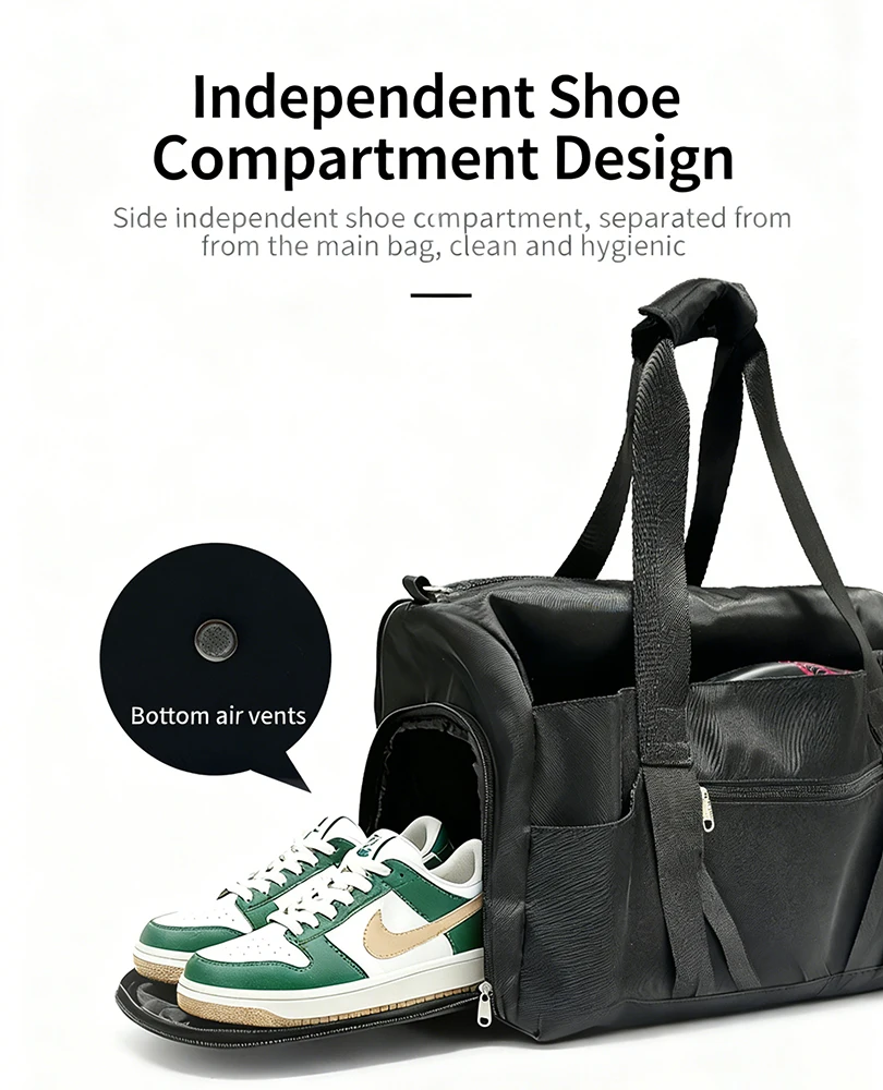 Jusenda Original New Sporting Bag Yoga Bag Large Capacity Large Capacity Business Travel Bag Waterproof with Shoe Compartment