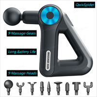 Professional Golder Small Triangle Massage Gun 9 Gears 9 heads Deep Tissues Muscle Massager  1500mAh Long Life Fascia Gun