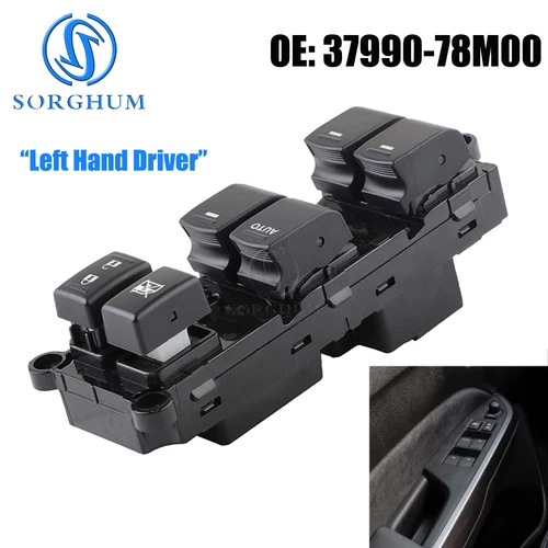SORGHUM-Interruptor de Control de ventana eléctrica izquierda, botón regulador de vidrio para Suzuki Alivio Vitara Esirsun 3799078M00 37990-78M00