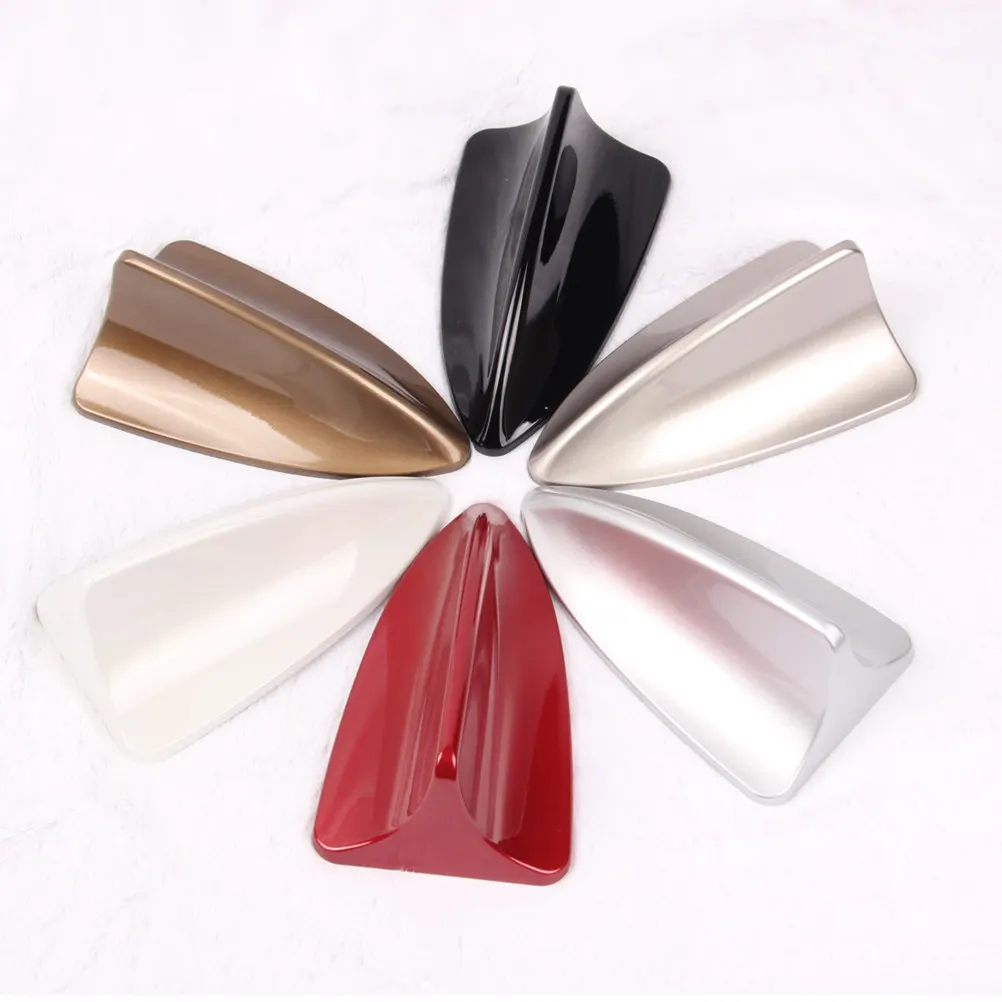 Universal Car Shark Fin Antenna Plastic Stylish Roof Aerial Fm Signal Cable Lightweight for Red