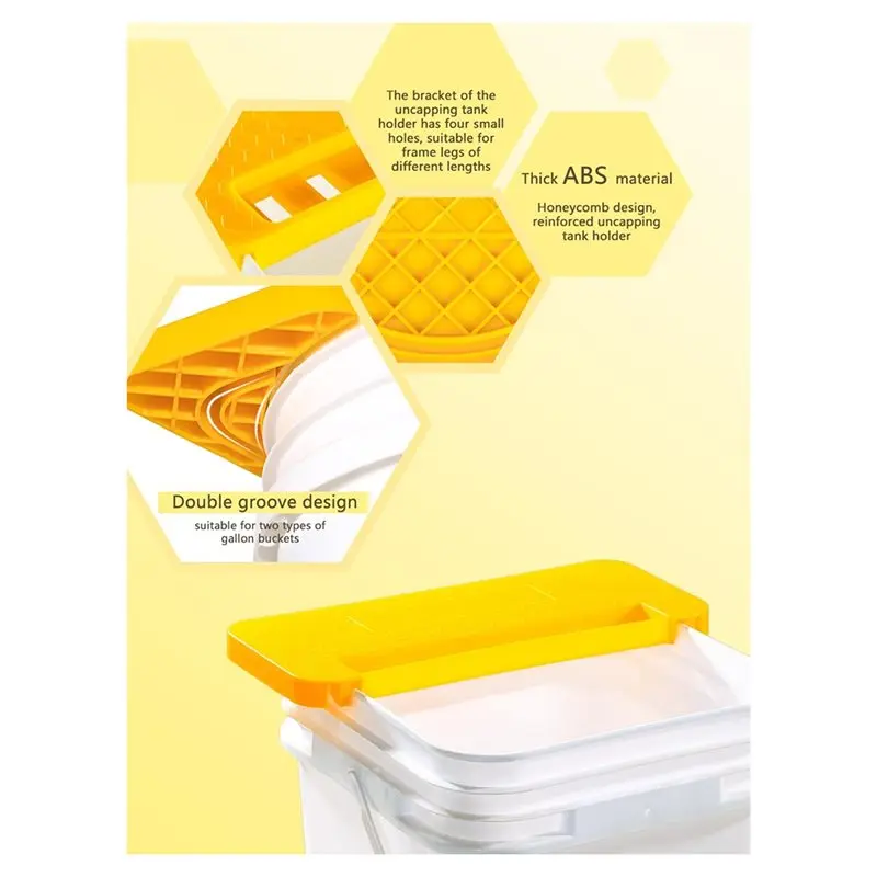 Easy To Clean Honey Uncapping Tank Bucket Scraper Tank Holder For 5 Gallon Round And Square Buckets-[ToolMr A83]