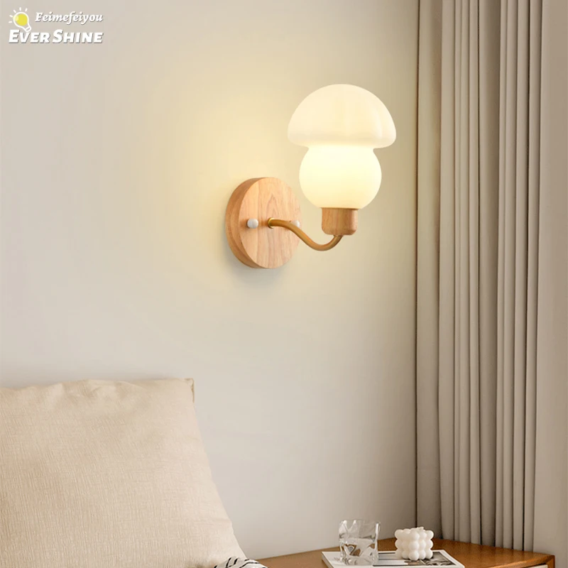 

LED Wall Lamp Interior Lighting Bedroom Living Room TV Hallway Modern Home Decoration Interior Mushroom Wall Light Sconces