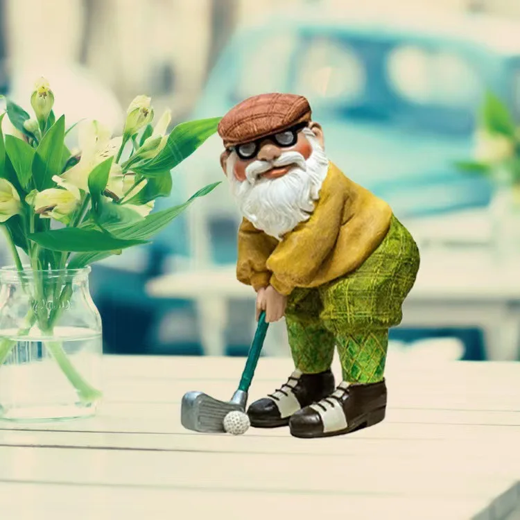 New 2025Garden gnome golf leisure decoration ornament home courtyard design lawn garden gnome design desktop decoration ornament