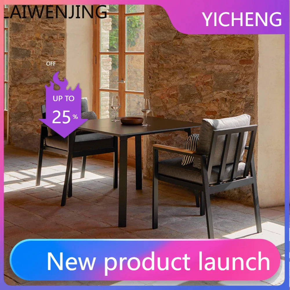 LYY  outdoor tables and chairs, open-air rain and sun protection, external pendulum rattan aluminum alloy tables and chairs