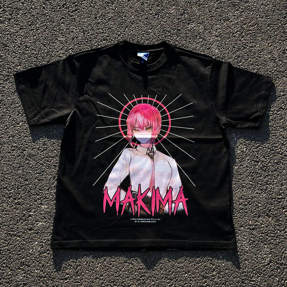Heavyweight 260G Man Magima Sawman Short Sleeve T-Shirt Studio Wang Illness Work Lightweight Comfortable Cotton Tee