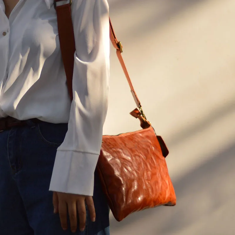 

AETOO First layer vegetable tanned leather trendy shoulder bag Casual leather clutch bag Fashion men's clutch bag Business strad