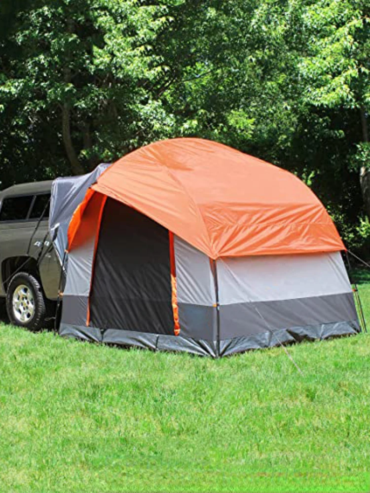 Tent canopy, outdoor beach camping, roof, rear trunk extension, rear tent, sun and rain protection tunnel tent