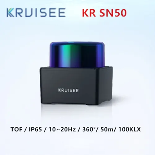 KR SN50 Lidar 야외 로봇 내비게이션 및 장애물 회피용 강한 빛, 20Hz, 50m 범위, 360 도, 100KLx 