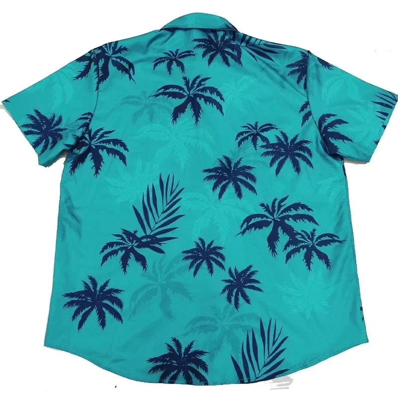 Camisa hawaiana de grulla de animales para hombre, camisa de planta 3d con estampado de flores, camisas hawaianas de talla grande, camisa de flores de playa 5xl, verano 2025