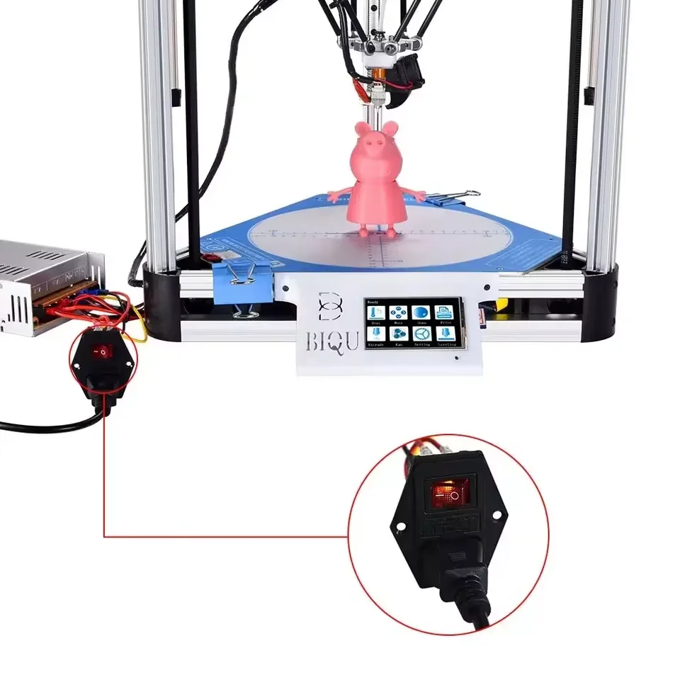 

BIGTREETECH 10A 250V Power Switch With Red Triple Rocker Switch Fused Module Plug AC Power Socket For 3D Printer Parts