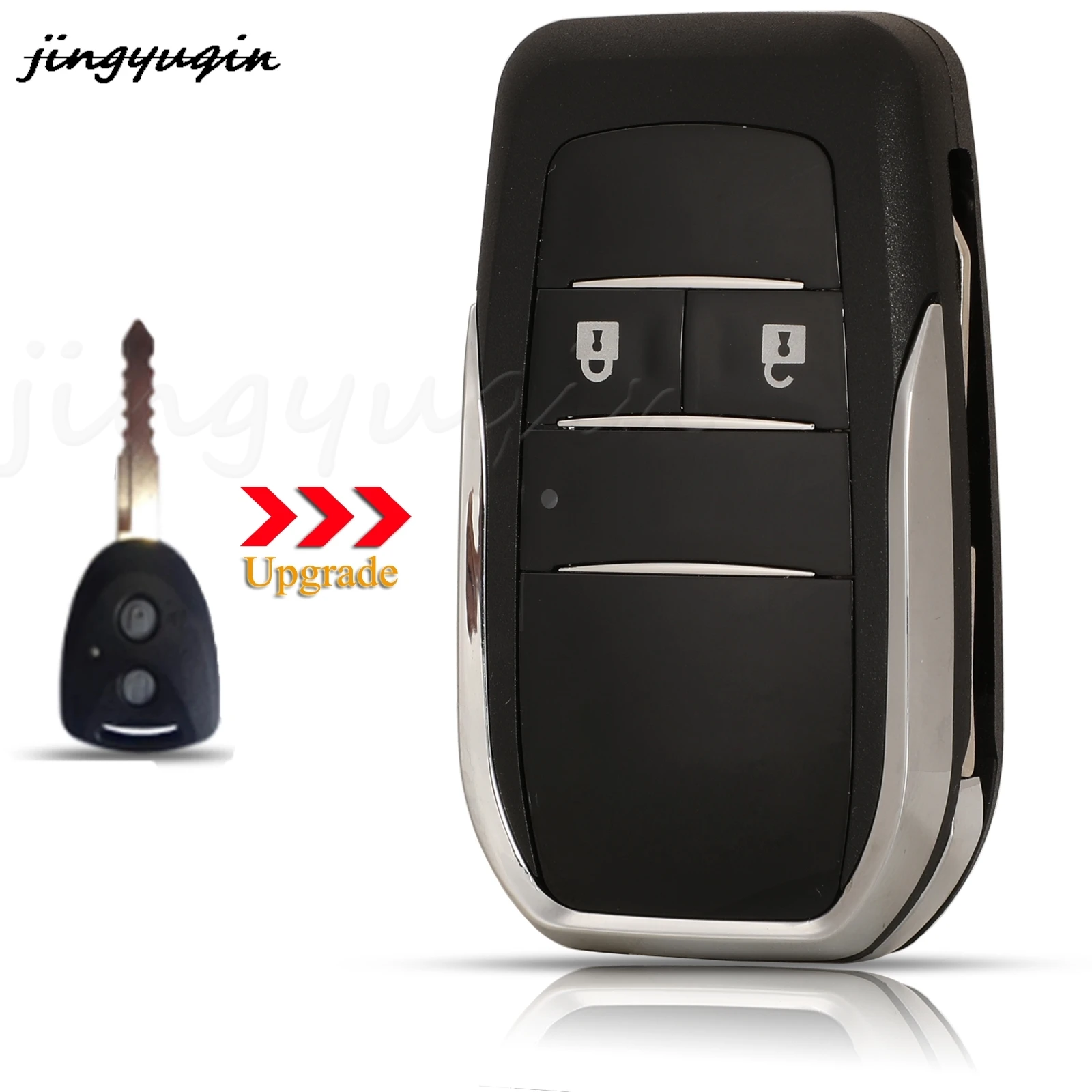 jingyuqin  2 Buttons new Modified Car Key Shell For Toyota Camry Corolla Avlon Rav4 Reiz Yaris 4runner Fit Daihatsu No logo