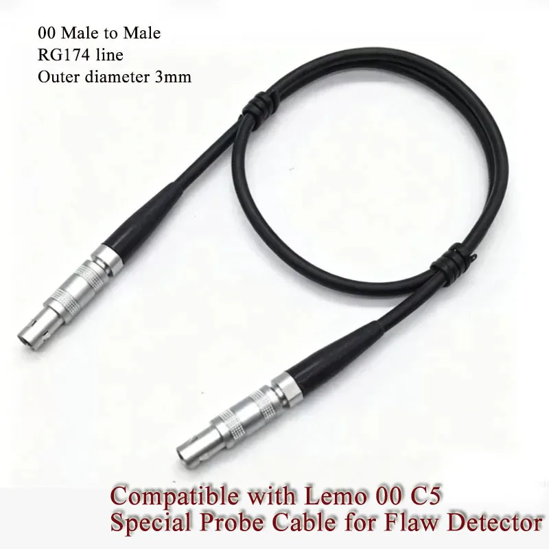 Compatible with Lemo 00 C5 Special Probe Cable for Flaw Detector Test Wire Ultrasonic High-frequency Connection Line RG316 RG174