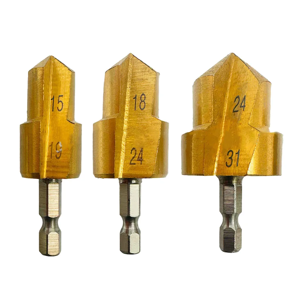 

2pcs PPR Lifting Stepped Drill Bit Hexagon Shank Water Pipe Connection Tool 20/25/32mm Pipe Expansion Drill Full Open Process