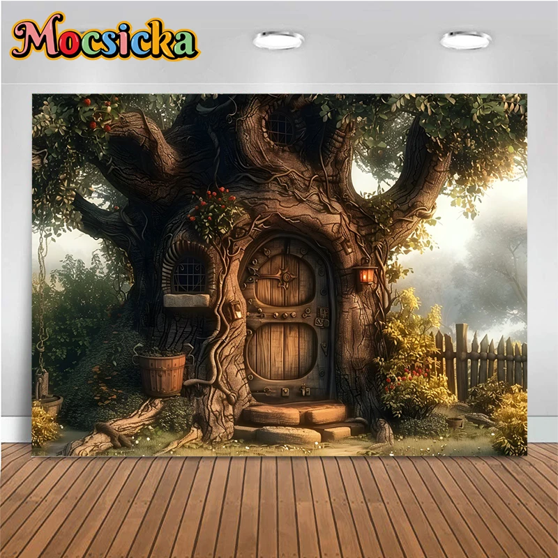 Фон Mocsicka для фотосъемки с изображением древнего леса сказок для новорожденных семейных портретов баннеров фонов для студийной фотосъемки
