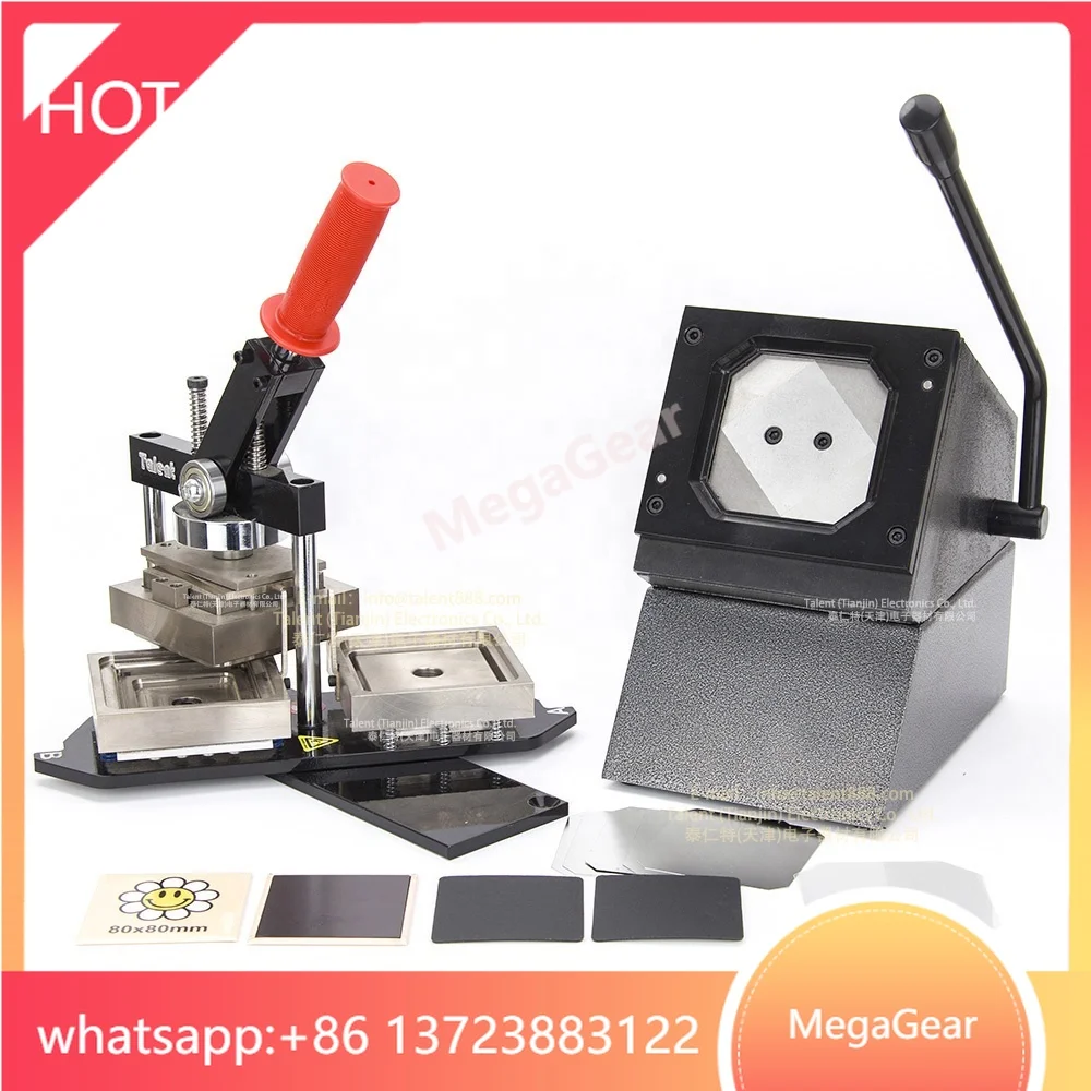 

HOT SALE Square 80x80mm Custom Photo Fridge Magnet Button Maker Button Machine Kit