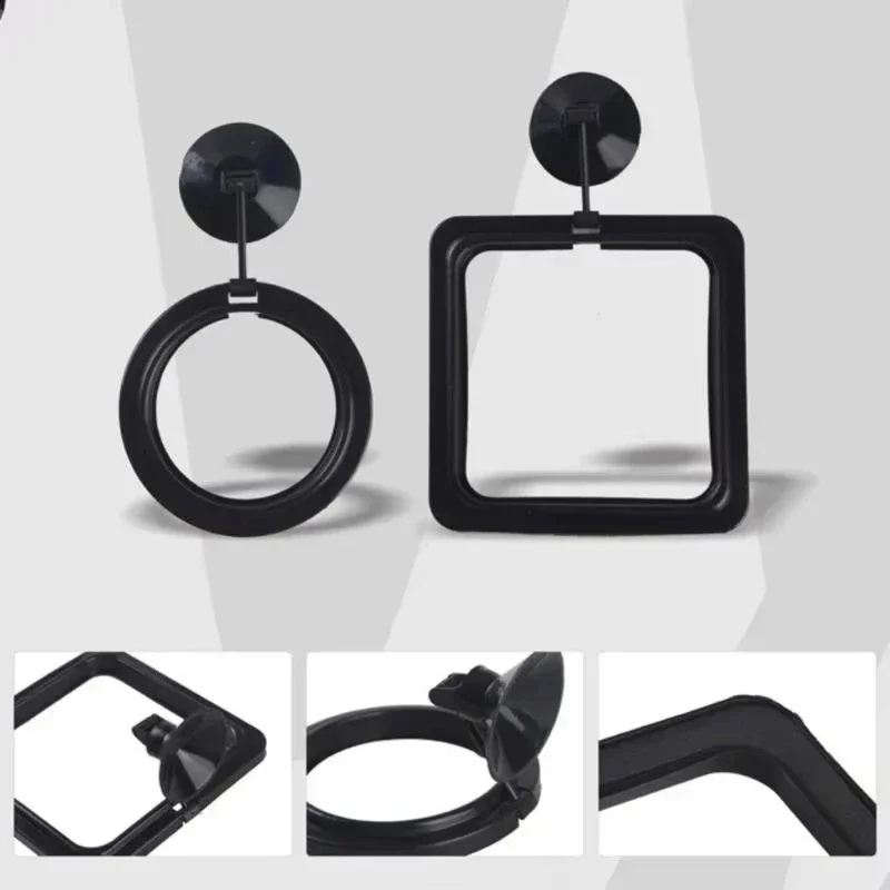 1/2/3pcs Aquarium Fish Feeding Ring Fish Tank Heart Floating Station Food Tray Square Round Feeder With Cup Fish Tank Accessory