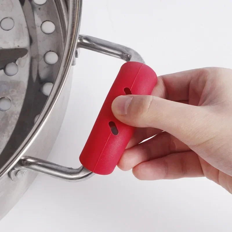 

2Pcs Silicone Pan Handle Cover Heat Insulation Assist Handle Holder Grip Sleeve Kitchen Gadgets