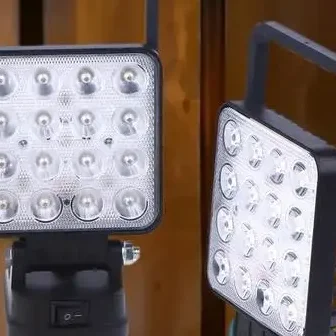 

Лампа для кемпинга 14 Вт, аварийное освещение с двойным USB-литий-ионным аккумулятором, уличный фонарик, 4-дюймовый светодиодный рабочий свет