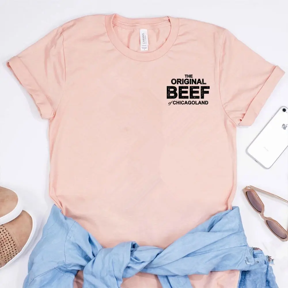 The Original Beef of Chicagoland T-Shirt TV Show The Bear Shirt Richie Carmy Beef Sandwich Shop Pocket Graphic Tee Trendy Tops