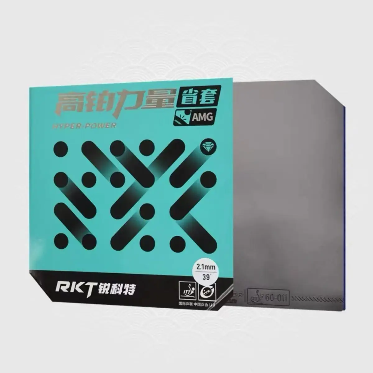 RuiCoTe إسفنجة داخلية عالية الطاقة بلاتينية AMG موفرة للطاقة، مطاط تنس الطاولة لزج قليلاً، مطاط مقلوب