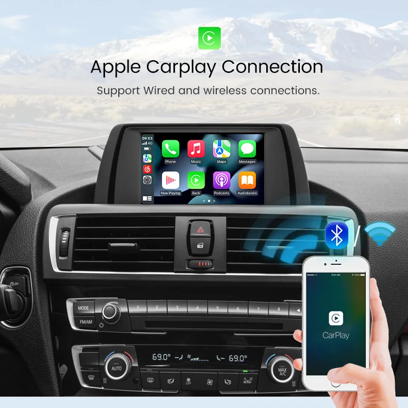 Original Car Screen Upgrade For BMW X1 X3 X5 X6 F02 F07 F10 F20 F21 F30 F34 E60 E81 NBT EVO CCC CIC AI BOX Wireless Carplay AUTO