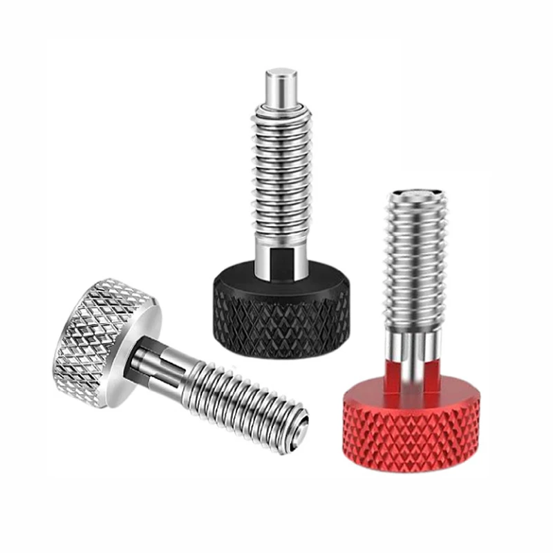 1PCS/1Set M6 Knurled Handle Quick Release Pins Rustproof Corrosion Resistant Retractable Spring Plunger Quick Release Lock Pins