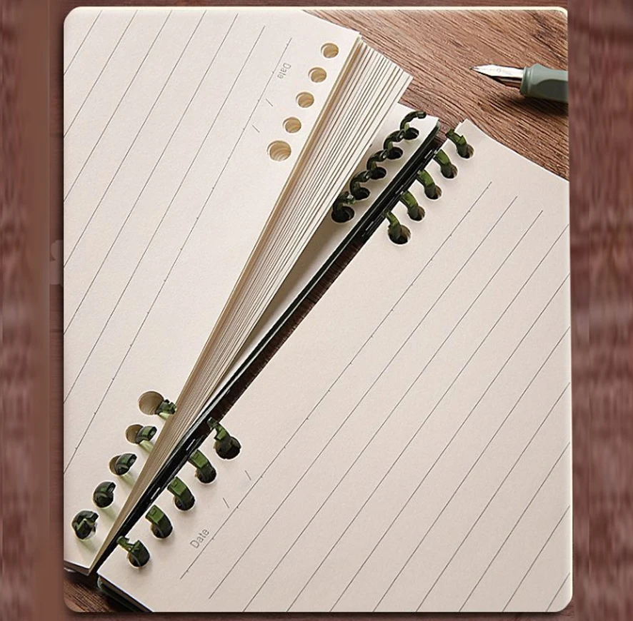 Quaderno A5 da 60 fogli spessi con rilegatura a spirale, quaderni a fogli mobili con pagine di linee per studenti, forniture di cancelleria per ufficio scolastico
