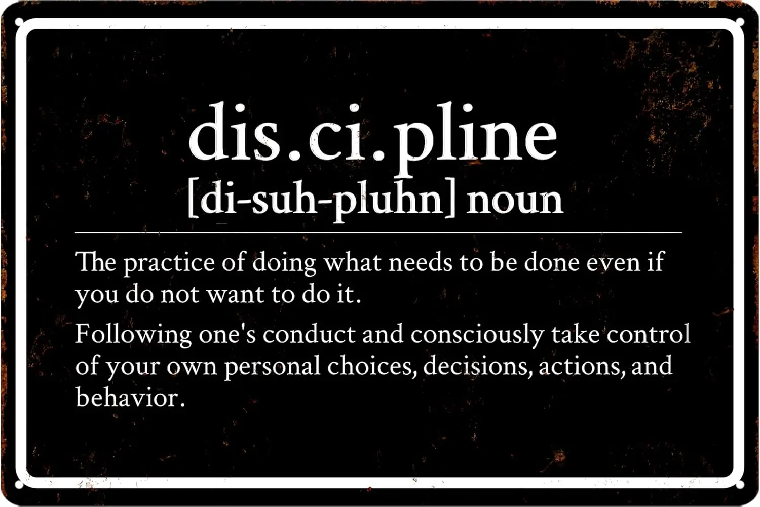 Discipline Poster Gym Sign Workout Posters for Home Gym Motivational Metal Wall Art Decor Funny Fitness Tin Signs Inspirational