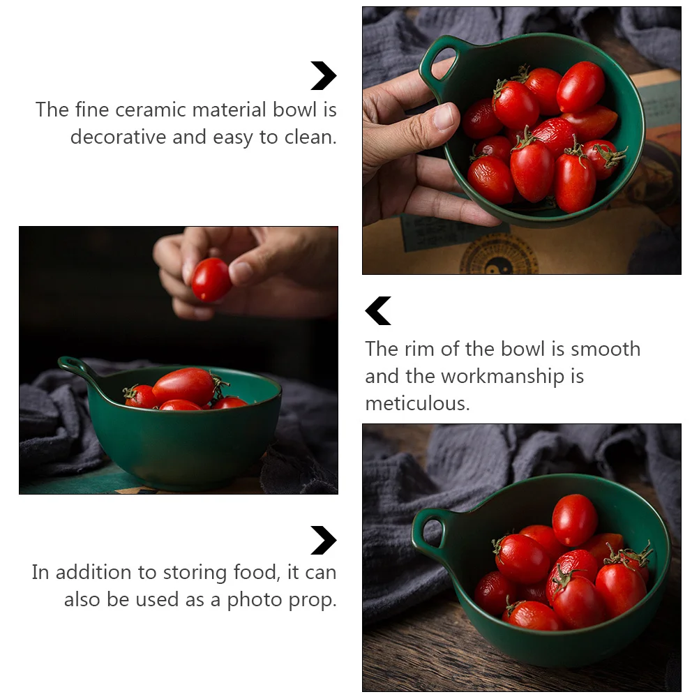 

Ceramic Salad Bowl Decorative Fruit Pudding Bowl Stable Material Smooth Rim Meticulous Workmanship Ideal Birthday Wedding Party