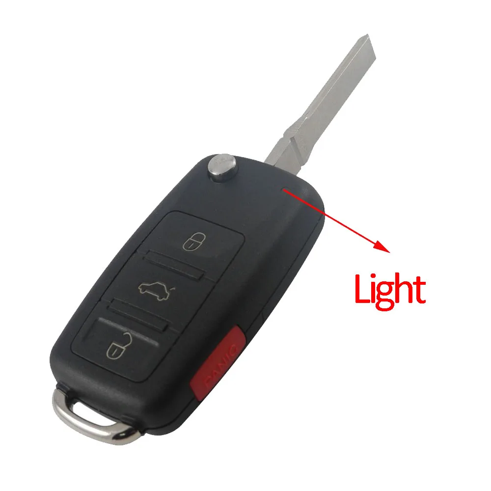Jingyuqin New Flip Car Key Shell For VW Volkswagen Golf 4 5 7 Passat B5 B6 Tiguan Beetle Polo MK4 Bora Skoda Seat Uncut Blade view 4