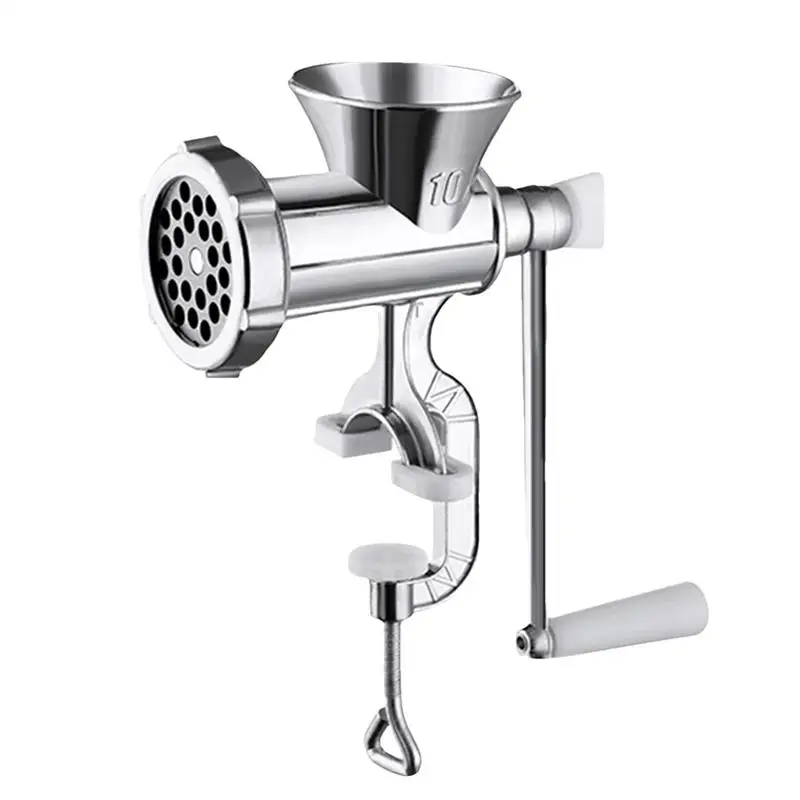 

Manual Meat Grinder Heavy Duty Aluminum Alloy Sausage Stuffer Manual Meat Grinder Table Mount Hand Crank Meat Mincer Large