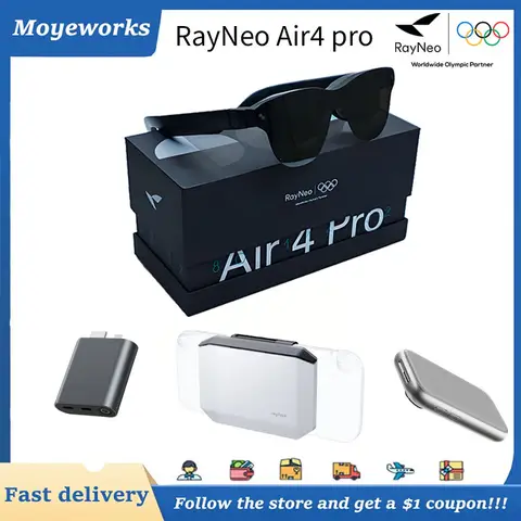2025 NEW Rayneo Air 4 Pro Smart Glasses AR | World's 1st With Bang and Olufsen! Equipped with 3G Voice Control, IPX-5 Waterproof