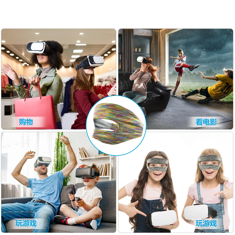 

for Meta Quest 3 VR Eye Mask Cover Breathable Sweat Band Virtual Reality Headset for Oculus Quest 2 Pico 4 PSVR2 HTC