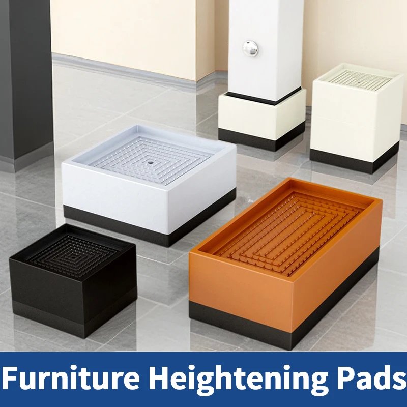 

Квадратные мебельные стойки: пластиковые противоскользящие тихие противоударные накладки — универсальные для диванов, журнальных столиков, стульев и столов.