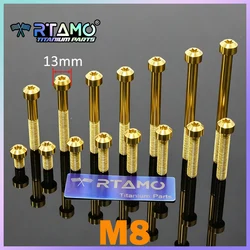 RTAMO Titanium Bolt M8X12/16/20/25/30/35/40/45/50/55/60/65/70/80/90/100 Motorcycle Gear Oil Bolts Titanium Bicycles Screws (1PC)