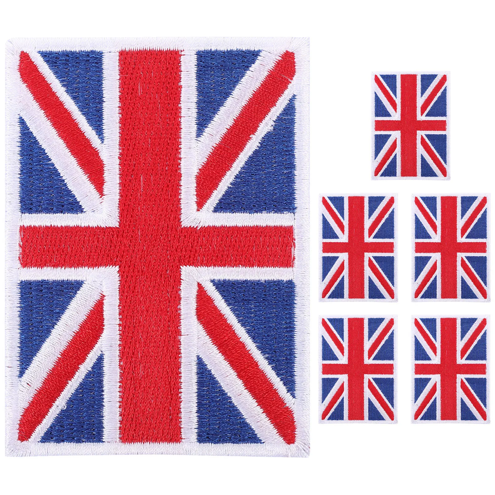 6Pcs Embroidery DIY Cloth Patches Flag Design Hole Repairing Decorative Applique for Clothes Bags Hats Jeans Fashion Accessories