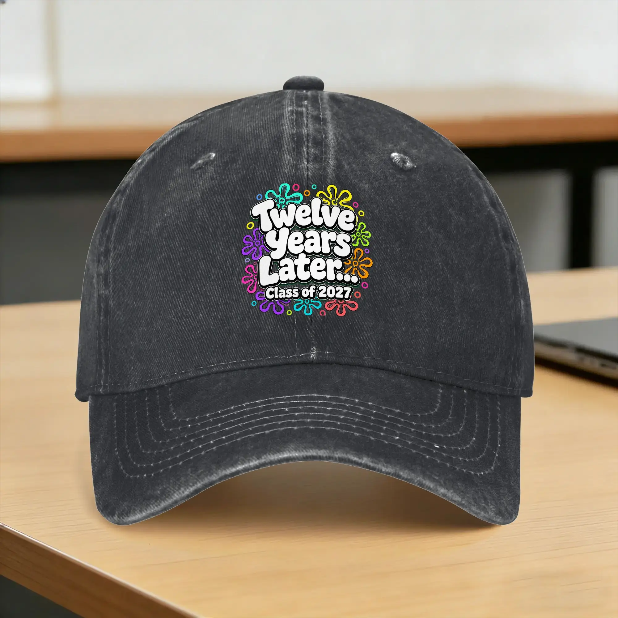 Funny Class of 2027 Senior Twelve Years Later Back to School Casual Baseball Cap  Outdoor Sport Trucker Hat Summer Baseball Caps