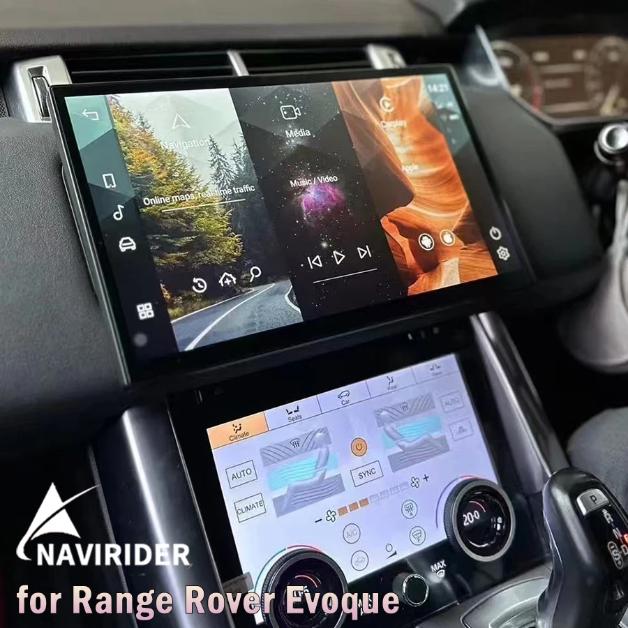 13.3inch For Range Rover Evoque Screen Car Android Radio GPS Navigation Multimedia Player GPS RadioWireless Carplay Auto